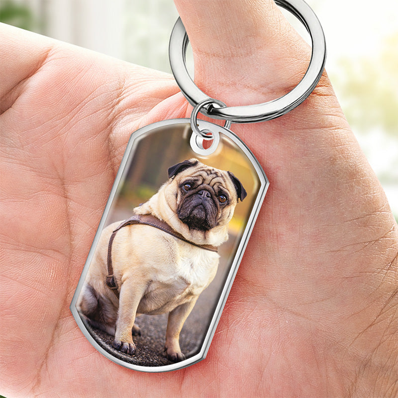 Custom Dog Keychain, Dog and Cat Face, Pet Dog Memorial Gift