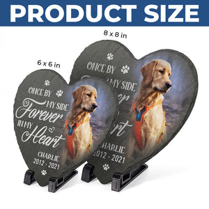 Custom Photo Heart Shaped Memorial Stone - Personalized Pet Memorial Sympathy Gifts For Dogs, Cats - Cherished Memories, Endless Love