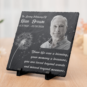 You Are Loved Beyond Words - Personalized Memorial Stone - Upload Image, Memorial Gift, Sympathy Gift