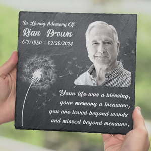 You Are Loved Beyond Words - Personalized Memorial Stone - Upload Image, Memorial Gift, Sympathy Gift