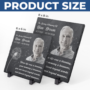 Custom Photo Your Spirit Will Always Be With Me - Memorial Personalized Custom Square Shaped Memorial Stone - Sympathy Gift For Family Members