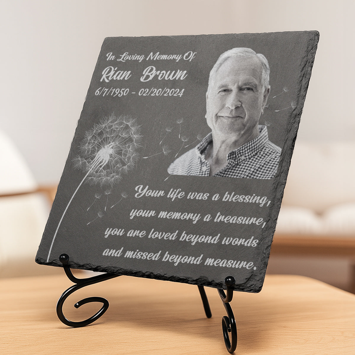 Custom Photo Your Spirit Will Always Be With Me - Memorial Personalized Custom Square Shaped Memorial Stone - Sympathy Gift For Family Members