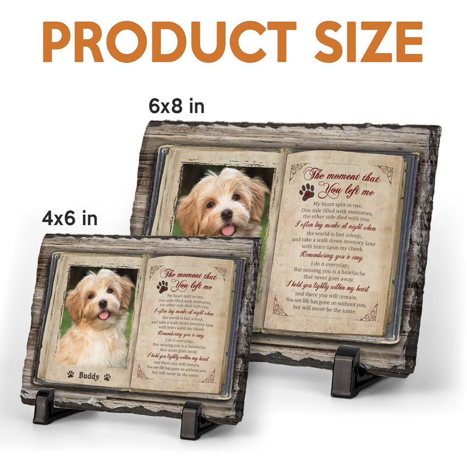 Custom Photo No Longer By My Side, But Forever In My Heart - Memorial Personalized Custom Rectangle Shaped Stone With Stand - Sympathy Gift For Pet Owners, Pet Lovers