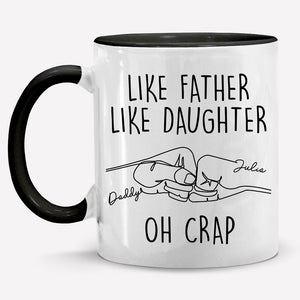 Like Mother Like Son - Family Personalized Custom Accent Mug - Father's Day, Mother's Day, Birthday Gift For Dad, Mom