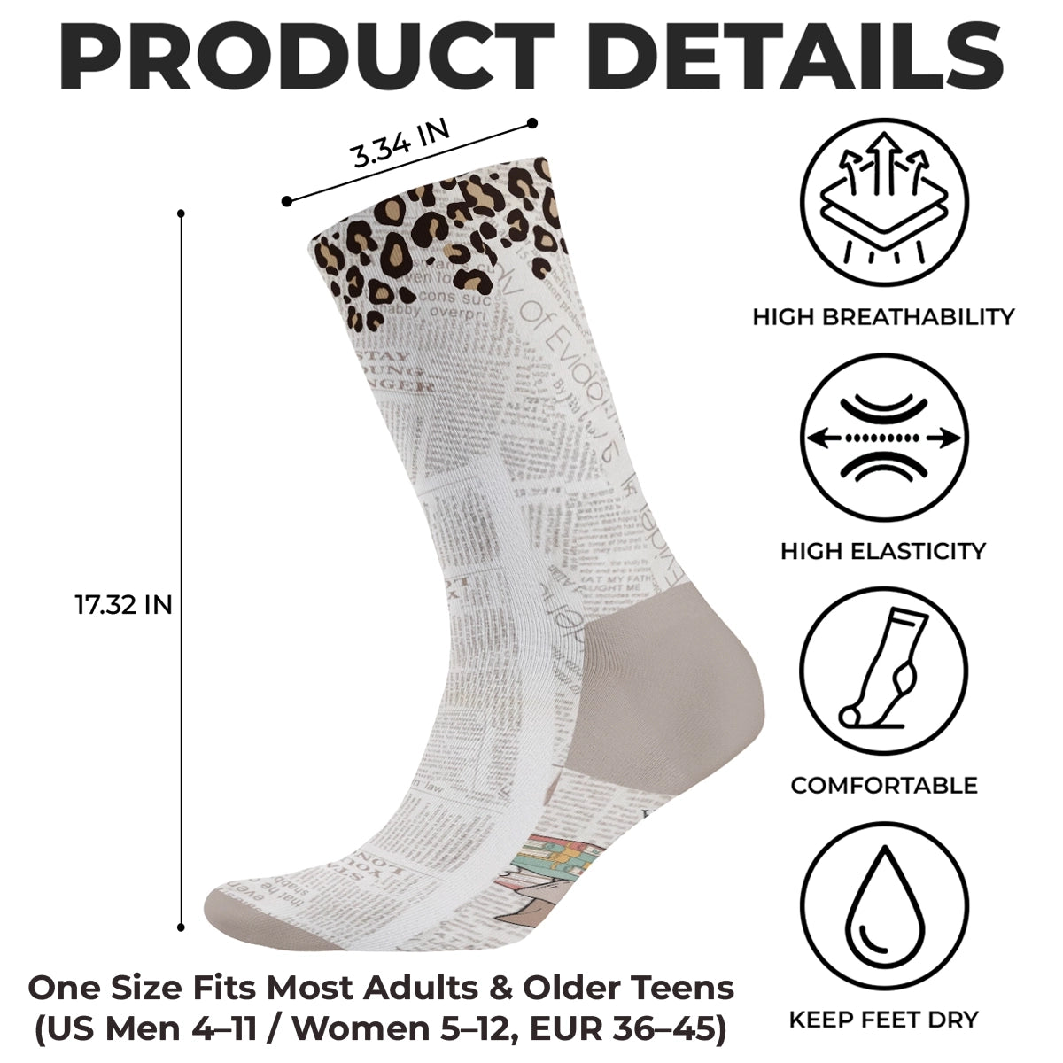 Custom Crew Socks - Personalized Bookish Gifts For Book Lovers, Bookworms, Readers - Living My Best Book Life