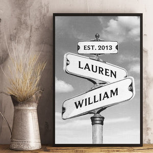 Where There Is Love There Is Life - Couple Personalized Custom Vertical Poster - Gift For Husband Wife, Anniversary