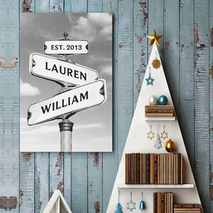 Where There Is Love There Is Life - Couple Personalized Custom Vertical Poster - Gift For Husband Wife, Anniversary