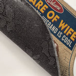 Beware Of Wife Husband Is Cool - Family Personalized Custom Decorative Mat - Gift For Family Members