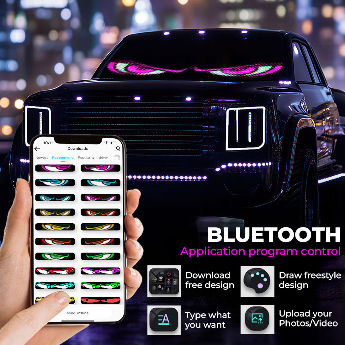 Illuminez votre voyage, bannière lumineuse LED pour voiture - Cadeau pour les membres de la famille, les meilleurs amis, les meilleurs amis, le mari et la femme 