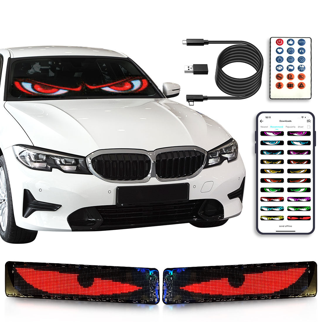 Illuminez votre voyage, bannière lumineuse LED pour voiture - Cadeau pour les membres de la famille, les meilleurs amis, les meilleurs amis, le mari et la femme 