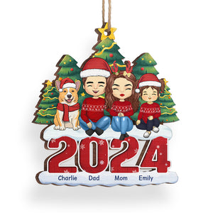 Christmas Adds To The Warmth Of A Family Love - Family Personalized Custom Ornament - Wood Custom Shaped - Christmas Gift For Family Members