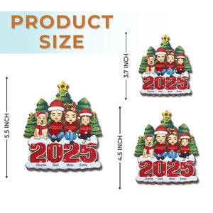 Christmas Adds To The Warmth Of A Family Love - Family Personalized Custom Ornament - Wood Custom Shaped - Christmas Gift For Family Members