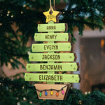 Custom Name Christmas Family Tree Gifts - Personalized Ornament