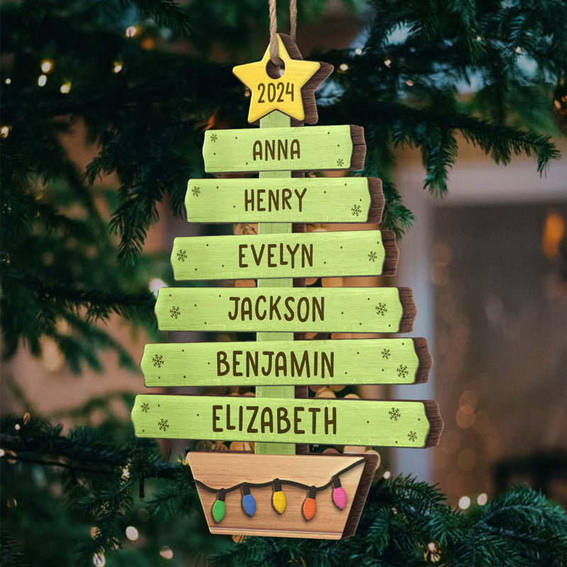 Family Is Everything - Family Personalized Custom Ornament - Wood Custom Shaped - Christmas Gift For Family Members