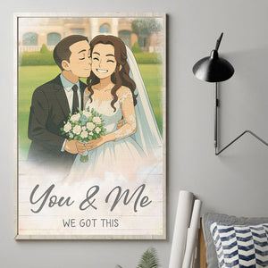 Custom Photo Partners In Love, Partners In Life - Couple Personalized Custom Vertical Poster - Gift For Husband Wife, Anniversary