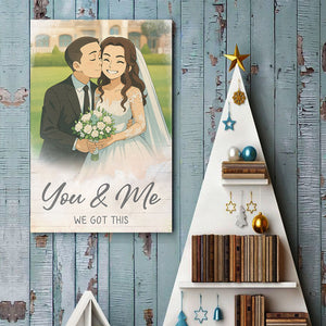 Custom Photo Partners In Love, Partners In Life - Couple Personalized Custom Vertical Poster - Gift For Husband Wife, Anniversary