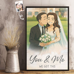 Custom Photo Partners In Love, Partners In Life - Couple Personalized Custom Vertical Poster - Gift For Husband Wife, Anniversary