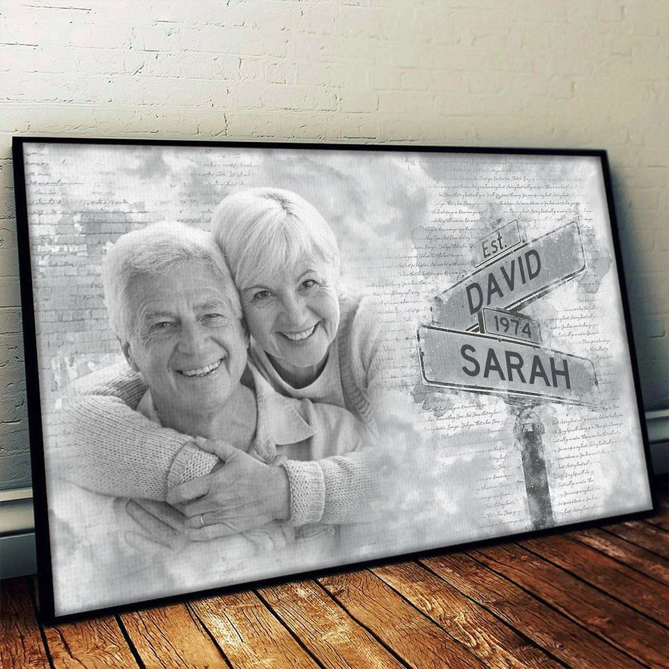 Photo personnalisée « J'ai besoin de toi » - Affiche horizontale personnalisée pour couple - Cadeau pour mari et femme, anniversaire