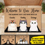 Custom Name Cat Lover Welcome Home Decor - Personalized Doormat