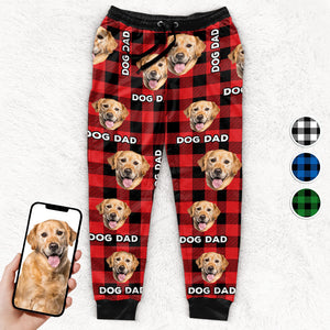 Custom Photo World's Best Dog Dad - Dog & Cat Personalized Custom Unisex Sweatpants - Christmas Gift For Pet Owners, Pet Lovers