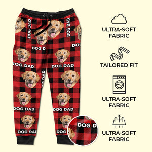 Custom Photo World's Best Dog Dad - Dog & Cat Personalized Custom Unisex Sweatpants - Christmas Gift For Pet Owners, Pet Lovers