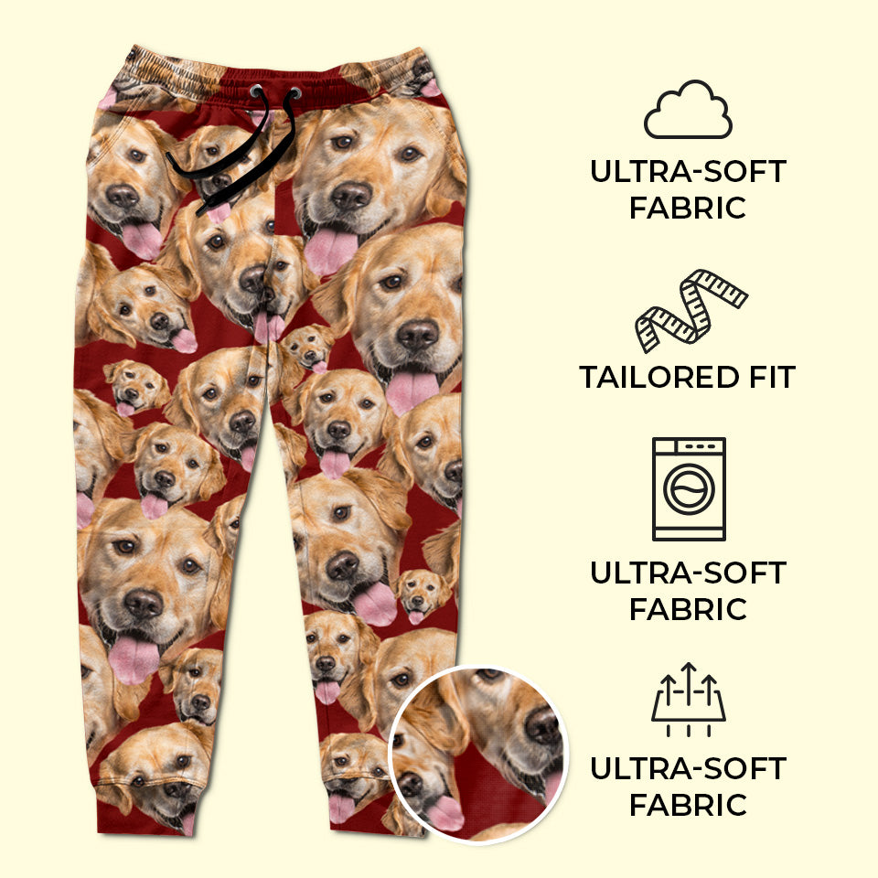 Custom Photo Puppies Are Forever - Dog & Cat Personalized Custom Unisex Sweatpants - Christmas Gift For Pet Owners, Pet Lovers