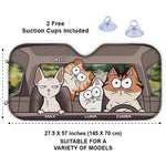 Cat's Trip - Cat Personalized Custom Auto Windshield Sunshade, Car Window Protector - Gift For Pet Owners, Pet Lovers