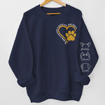Road To Dog Mom Heart - Dog & Cat Personalized Custom Unisex Sweatshirt With Design On Sleeve - Sympathy Gift, Gift For Pet Owners, Pet Lovers
