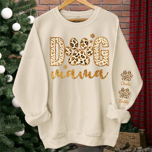 Love Being A Dog Mama - Dog Personalized Custom Unisex Sweatshirt With Design On Sleeve - Gift For Pet Owners, Pet Lovers