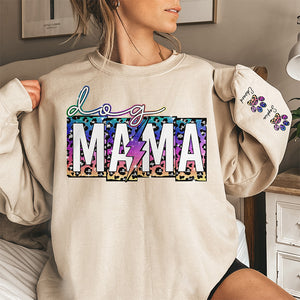 Be A Happy Dog Mama - Dog Personalized Custom Unisex Sweatshirt With Design On Sleeve - Gift For Pet Owners, Pet Lovers