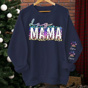 Be A Happy Dog Mama - Dog Personalized Custom Unisex Sweatshirt With Design On Sleeve - Gift For Pet Owners, Pet Lovers