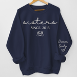 A Pinky Promise Of Us - Bestie Personalized Custom Unisex Sweatshirt With Design On Sleeve - Gift For Best Friends, BFF, Sisters