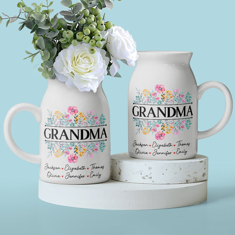 One Of The Sweetest Words I Have Ever Heard Is Nana - Family Personalized Custom Home Decor Flower Vase - Mother's Day, House Warming Gift For Mom, Grandma