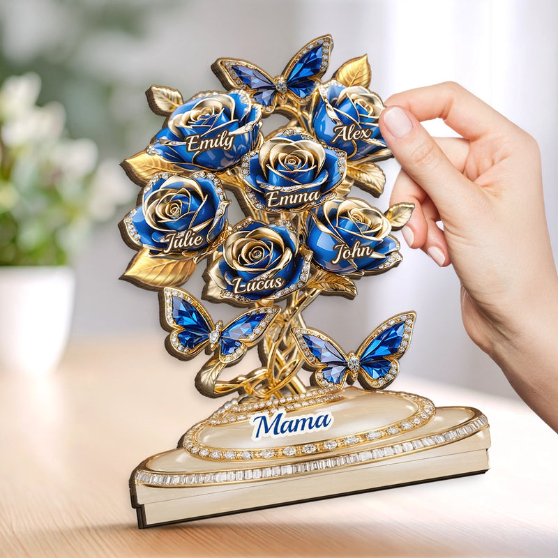 Custom 2-Layered Wooden Plaque - Personalized Mother's Day Gifts For Mom, Grandma - Grandma Love Runs Deep