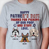 Happy Father's Day Thanks For Picking Up My Poop And Stuff - Gift for Dad, Personalized Custom Unisex T-shirt