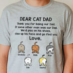 Thank You For Being Our Dad Funny Cat Butt - Gift For Dad, Personalized Unisex T-Shirt