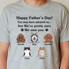 Happy Father's Day We Pretty Sure We Own You - Gift For Dad, Personalized Unisex T-Shirt (Dog And Cat)