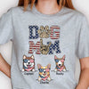 Dog Mom American Leopard - Gift For 4th Of July, Personalized Unisex T-Shirt