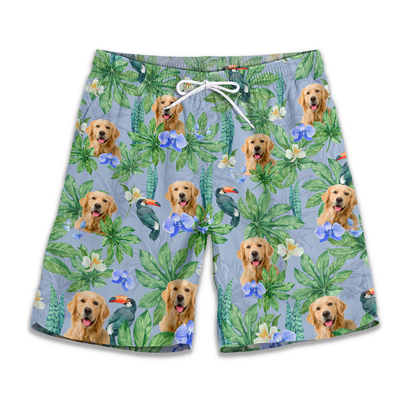 Custom Photo Endless Sun Endless Fun Endless Summer - Dog & Cat Personalized Custom Tropical Hawaiian Aloha Men Beach Shorts - Summer Vacation Gift, Birthday Party Gift For Pet Owners, Pet Lovers