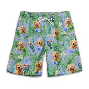 Custom Photo Endless Sun Endless Fun Endless Summer - Dog & Cat Personalized Custom Tropical Hawaiian Aloha Men Beach Shorts - Summer Vacation Gift, Birthday Party Gift For Pet Owners, Pet Lovers