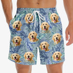 Custom Photo Sky Above Sand Below Peace Within - Dog & Cat Personalized Custom Tropical Hawaiian Aloha Men Beach Shorts - Summer Vacation Gift, Birthday Party Gift For Pet Owners, Pet Lovers