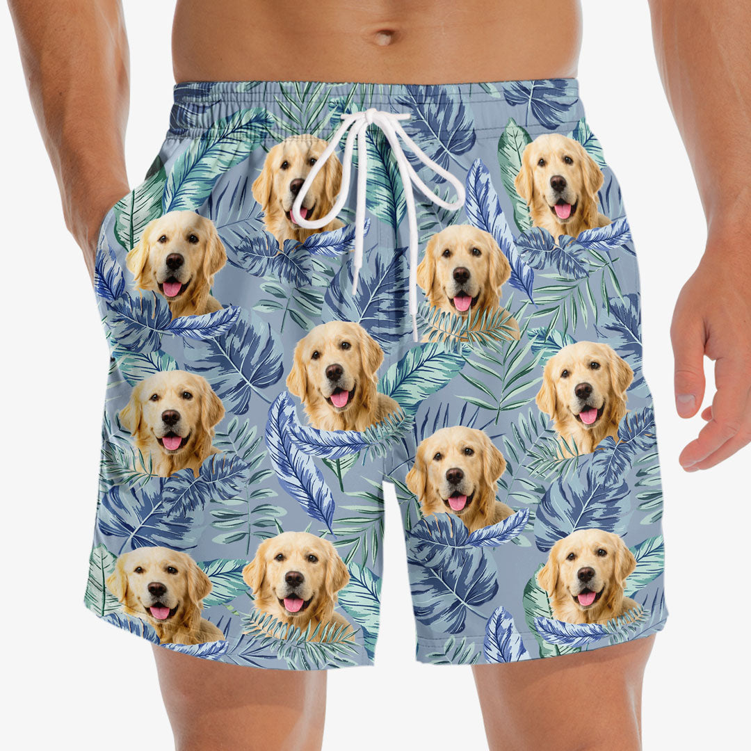  Animal Golden Retriever Dog Men's Swim Trunks, Beach