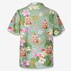 Custom Photo Summer Time Light Green & Pink Style - Family Personalized Custom Unisex Tropical Hawaiian Aloha Shirt - Summer Vacation Gift, Gift For Family Members