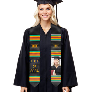 Graduation Time For 2024 - Personalized Custom Graduation Stole - Upload Image, Graduation Gift