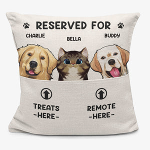 Happiness Is Our Fur Friends - Dog & Cat Personalized Custom Pocket Pillow - Gift For Pet Owners, Pet Lovers