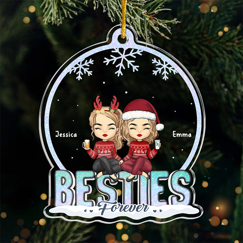 Best Friends Forever - Personalized Acrylic Ornament - Christmas