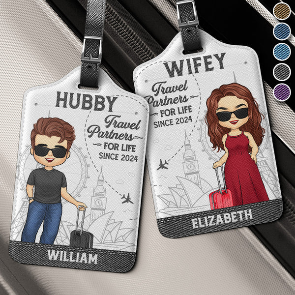 Hubby wifey luggage tags on sale