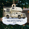 Live Love Laugh Camp - Family Personalized Custom Ornament - Wood Custom Shaped - Christmas Gift For Family Members, Camping Lovers