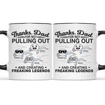 Thanks For Having Us - Family Personalized Custom Accent Mug - Father's Day, Birthday Gift For Dad
