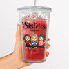 We're Soul Sisters - Bestie Personalized Custom Clear Acrylic Tumbler - Gift For Best Friends, BFF, Sisters